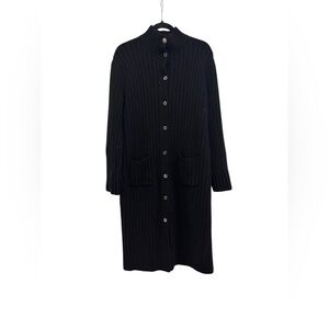 Women's Long Black Button up Sweater by Ralph Lauren